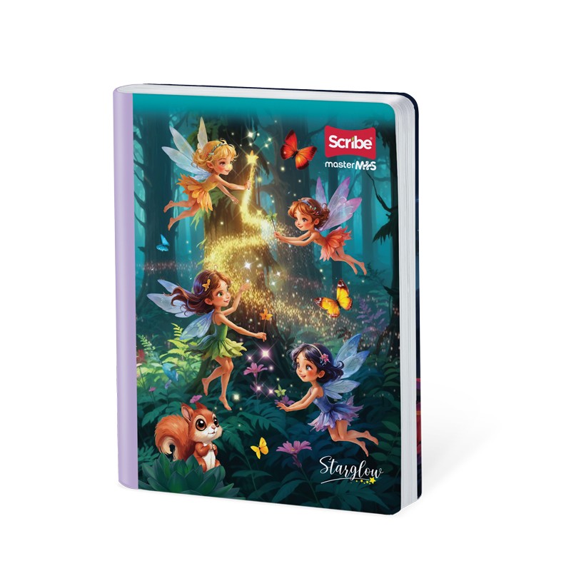 SCRIBE Notebook, double lined, 50 sheets, Starglow