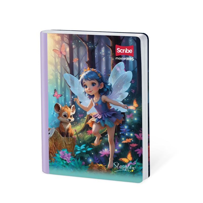 Cuaderno Cosido Starglow Scribe 50 Hojas Doble Línea – Carátula Dura Plastificada