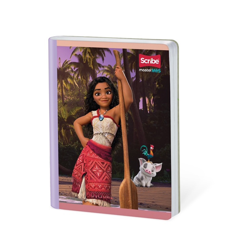 Cuaderno Cosido Moana Scribe 100 Hojas Cuadriculado – Carátula Dura Oficial Disney