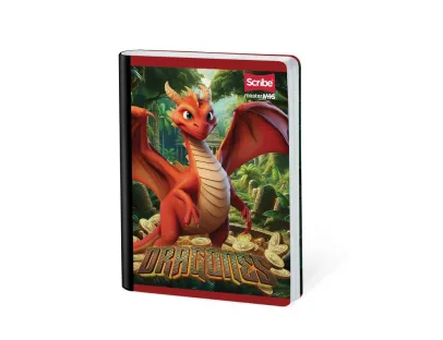 Cuaderno Cosido Dragones Doble Linea 100 Hojas Scribe