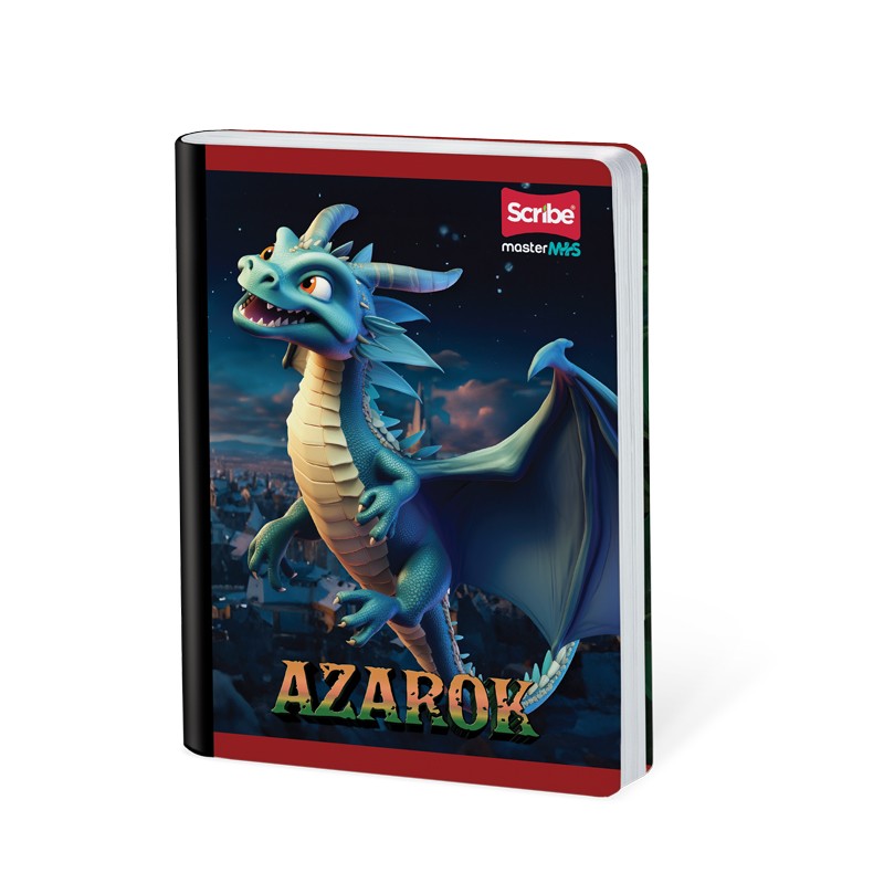 Cuaderno Cosido Dragones Scribe 100 Hojas Doble Línea – Alto Relieve + Stickers Preescolar
