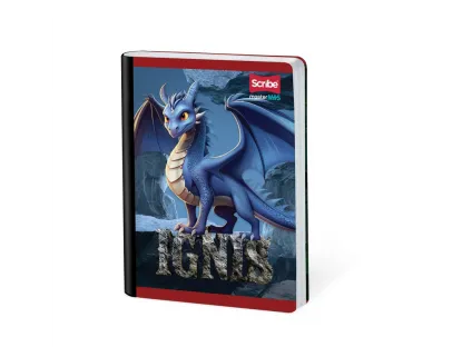 Cuaderno Cosido Dragones Doble Linea 100 Hojas Scribe