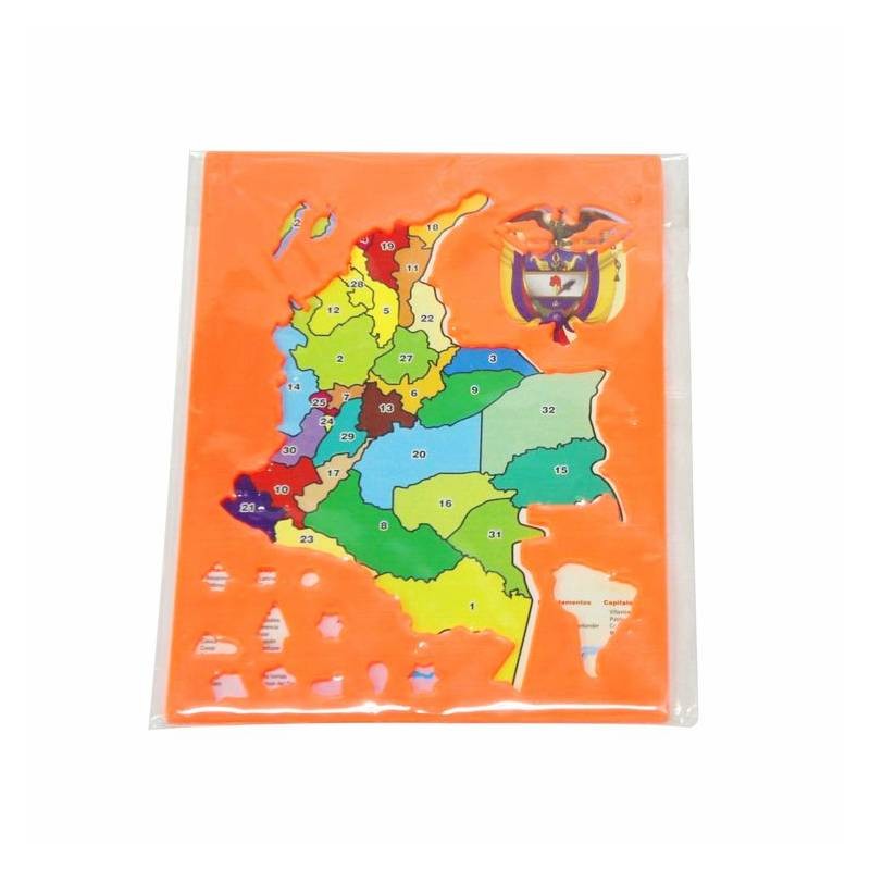 Plantilla Mapa de Colombia - Dibuja y Aprende Geografía