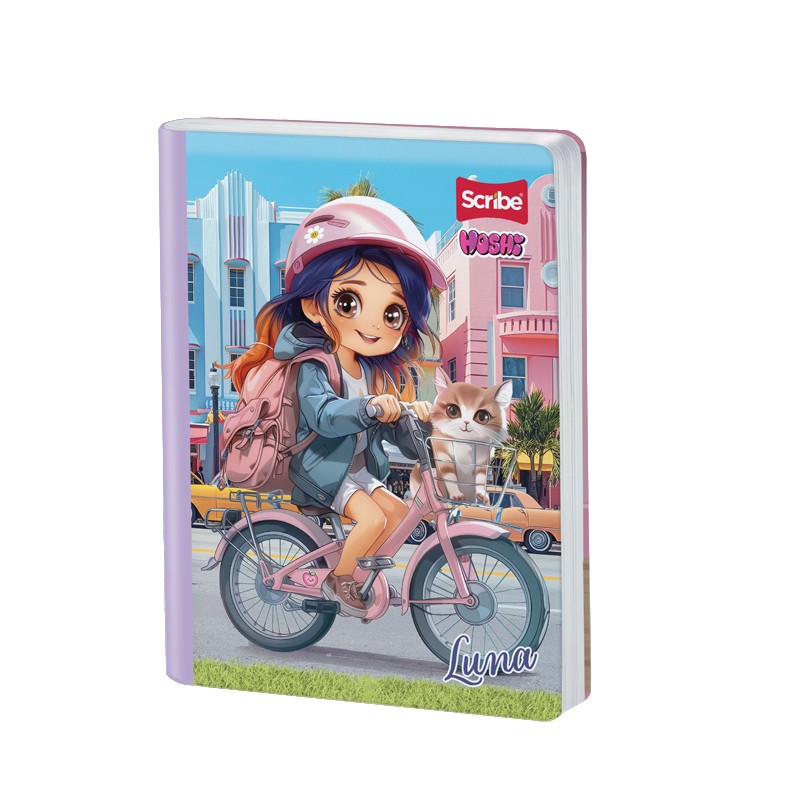 Cuaderno Cosido Hoshi Scribe 100 Hojas Cuadriculado – Carátula Temática K-Pop