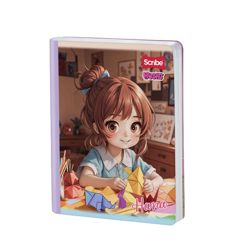 Cuaderno Cosido Hoshi Scribe 100 Hojas Doble Línea – Preescolar + Hoja de Stickers