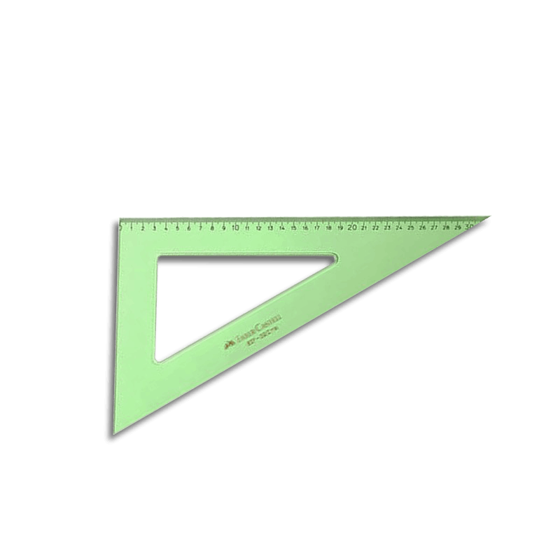 Escuadra 60° Faber-Castell 32 cm Verde Óptico | Graduación al Calor + Prueba Emborramiento