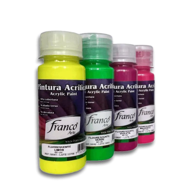 PINTURA ACRILICA FLUORESCENTE FRANCO ARTE