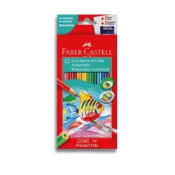 Color Acuarelable x12 FABER-CASTELL - 12 Colores para Efectos Acuarelados