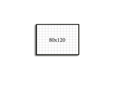 Tablero Acrílico Cuadricula Marco Aluminio Oscuro- Varios Tamaños