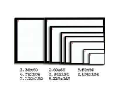 Tablero Acrílico Marco Aluminio - Varios Tamaños, Blanco