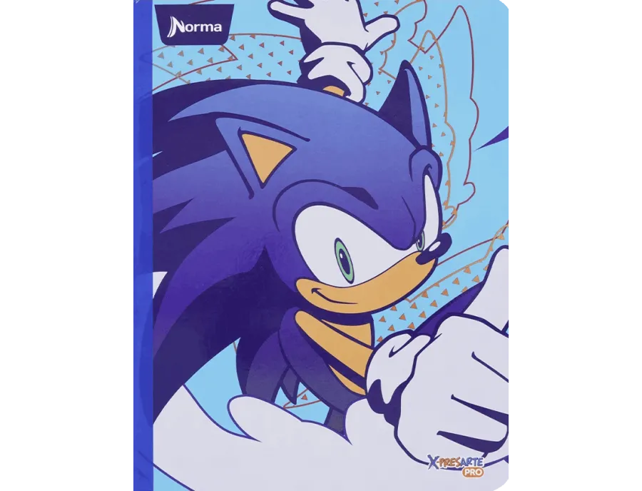 Cuaderno Cosido Sonic Norma 100 Hojas Cuadriculado – Carátula Oficial Sega