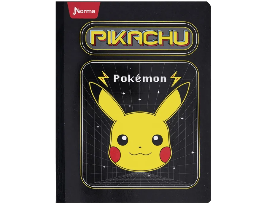 Cuaderno Cosido Pokémon Norma 100 Hojas Cuadriculado – Carátula Oficial + Stickers