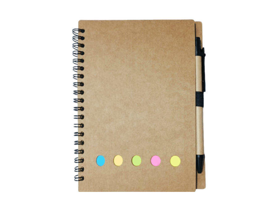 Libreta de apuntes con lapicero