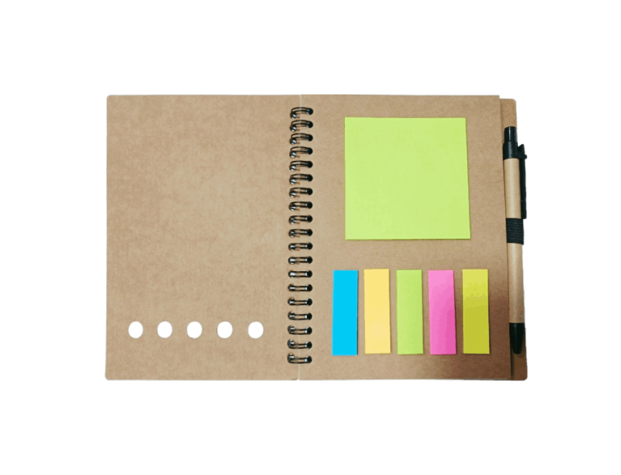 Libreta de apuntes con lapicero