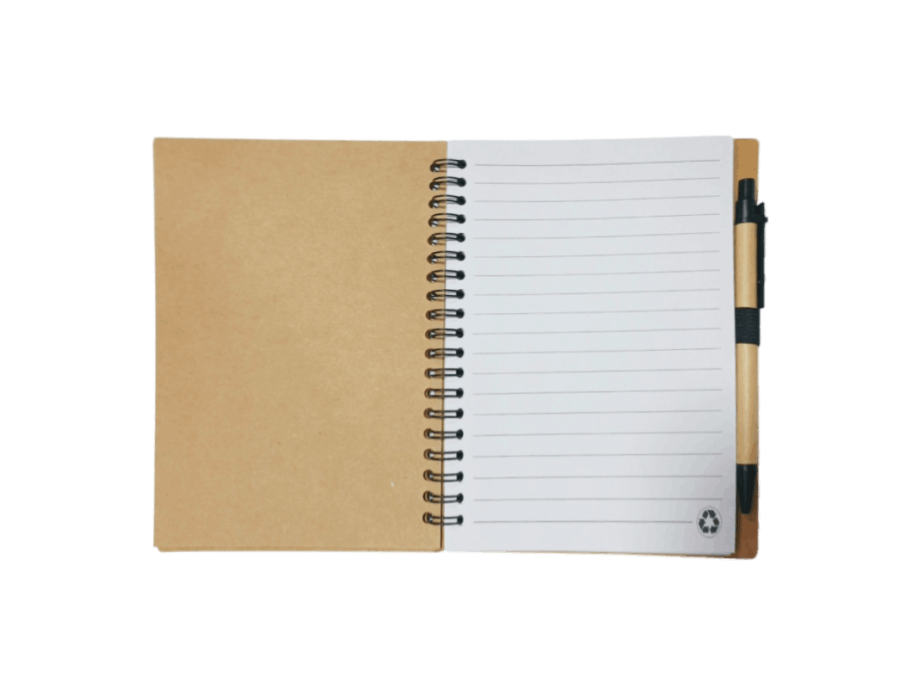 Libreta de apuntes con lapicero