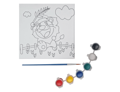 Bastidor infantil 15x15 con pinturas