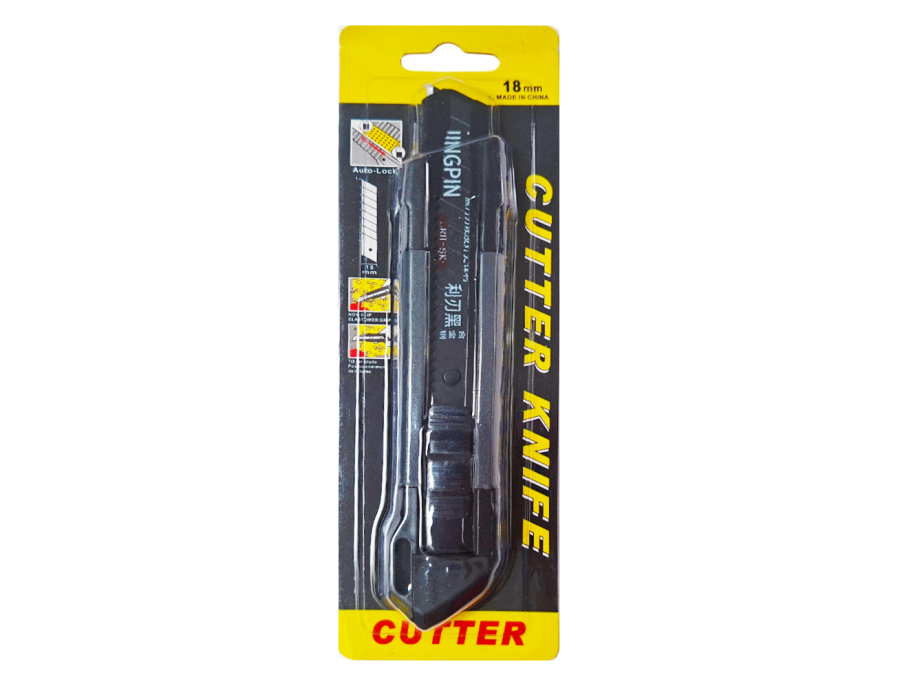 Bisturí grande 18mm cuerpo y riel metálico Black