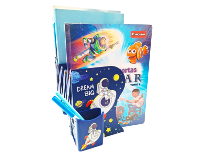 Organizador de libros infantil Metálico 9x14x19 cm