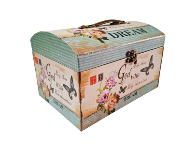 Cajas de regalo tipo baúl con manija y cierre (set x3)