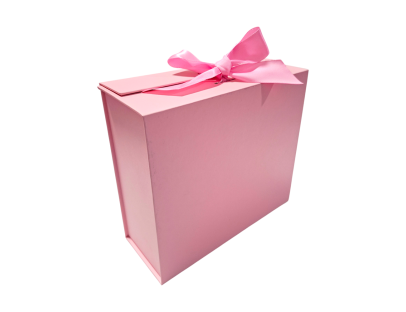 Caja de regalo cuadrada magnética con moño — elegante, práctica y reutilizable