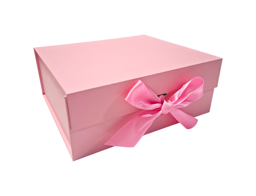 Caja regalo cuadrada magnética con moño