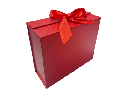 Caja de regalo cuadrada magnética con moño — elegante, práctica y reutilizable