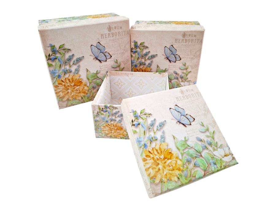 Set de Cajas de Regalo Cuadradas con Diseño Teddy o Mariposa – Elegancia y Dulzura en Cada Detalle