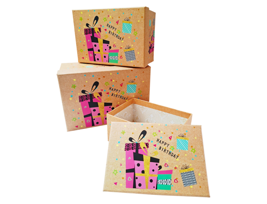 Caja rectangular sencilla (set x3)