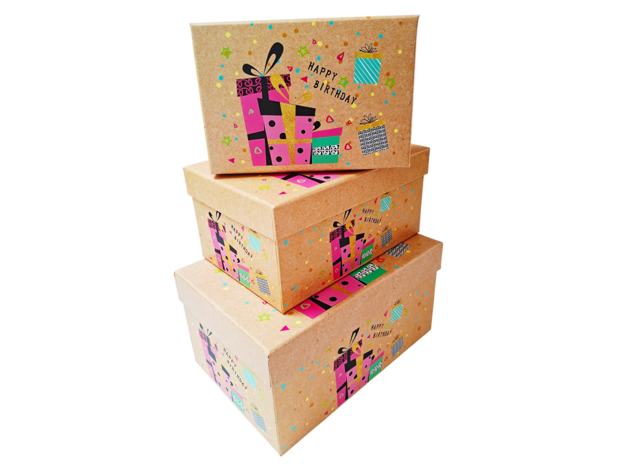 Caja rectangular sencilla (set x3)