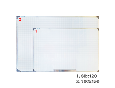 Tablero acrílico magnético con cuadrícula y marco de aluminio 100x150 y 80x120 cm