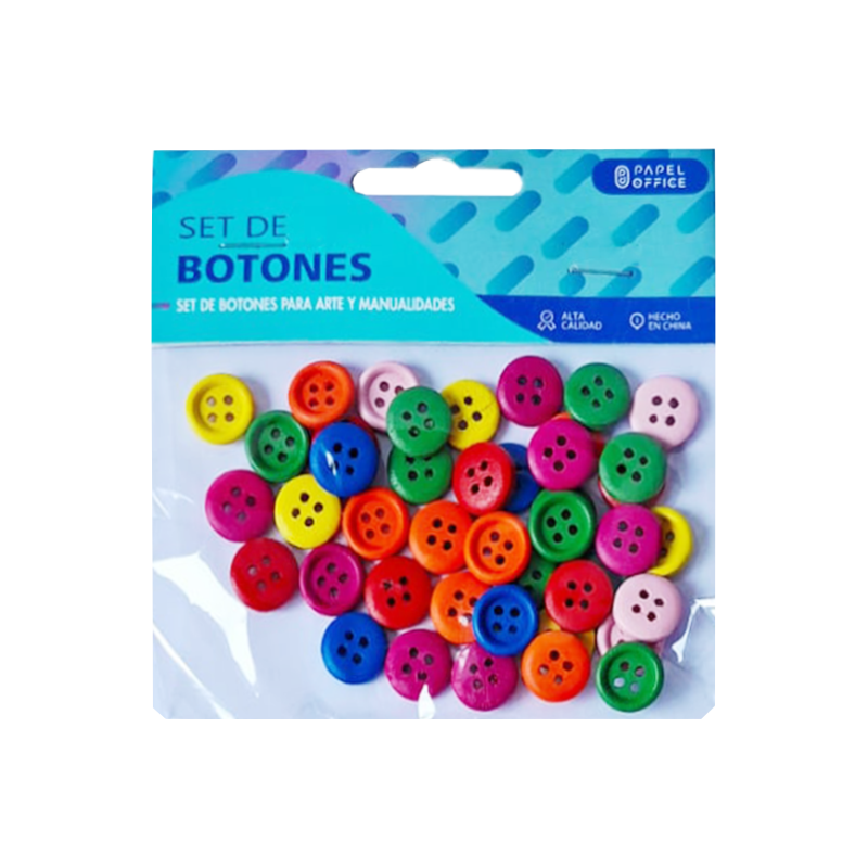 Botones Colores Surtidos x40 – Pack Variado para Costura y Manualidades