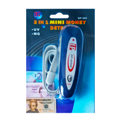 Detector de Billetes Falsos Magnético 2 en 1 Mini – Portátil con Sonido y Cordón