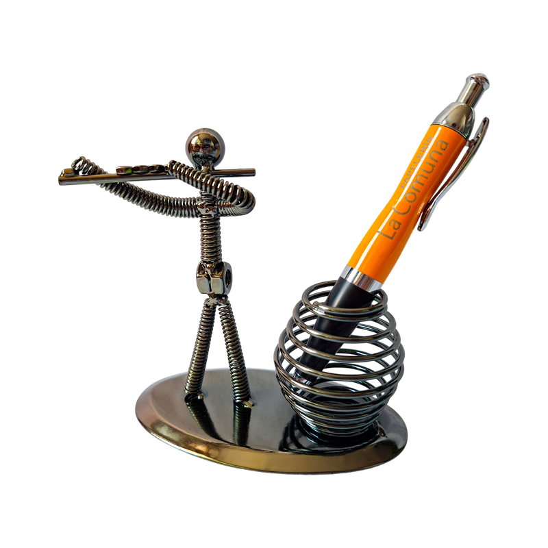 Portalápiz Metálico Músicos – 3 Diseños Surtidos Decorativos de Escritorio