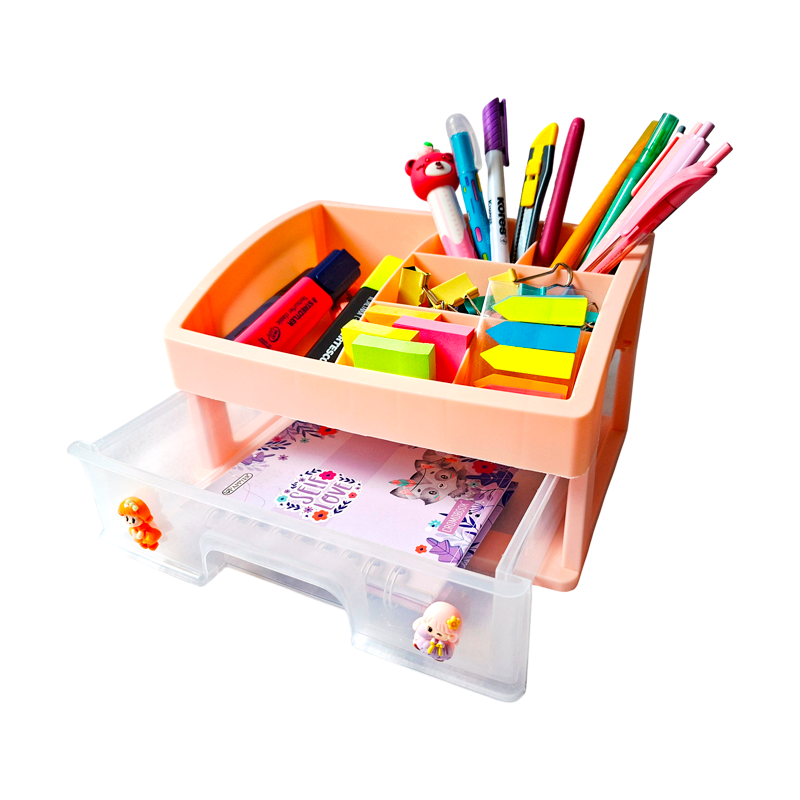 Organizador Plástico 7 Divisiones Con Cajón