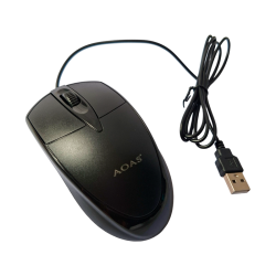 Mouse Óptico Alámbrico USB Negro Tipo A – Ergonómico Plug & Play