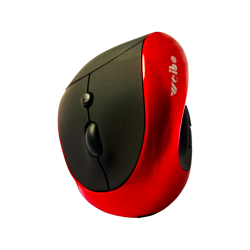 Mouse Inalámbrico Ergonómico Weibo Rojo/Negro – Recargable USB 2.4GHz