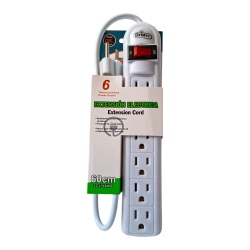 Multitoma 6 Salidas con Polo a Tierra – Cable 60 cm Sin Protector