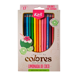 Colores con Aroma Kiut x12 – Lápices Perfumados Frutales para Niños