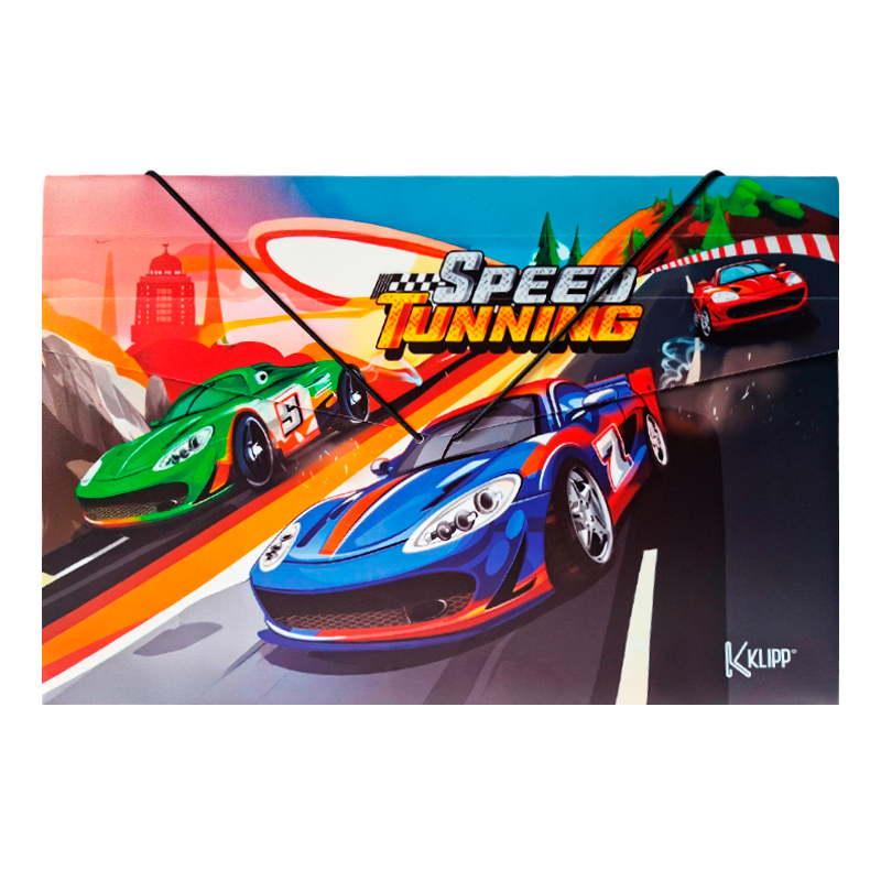 Carpeta Fuelle Estampada Klipp Cartón con Resorte – Expandible Oficina/Escolar