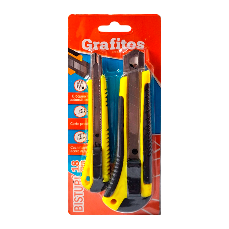 Bisturí x2 Grafitos – Cutter Precision Grande y Pequeño Riel Metálico