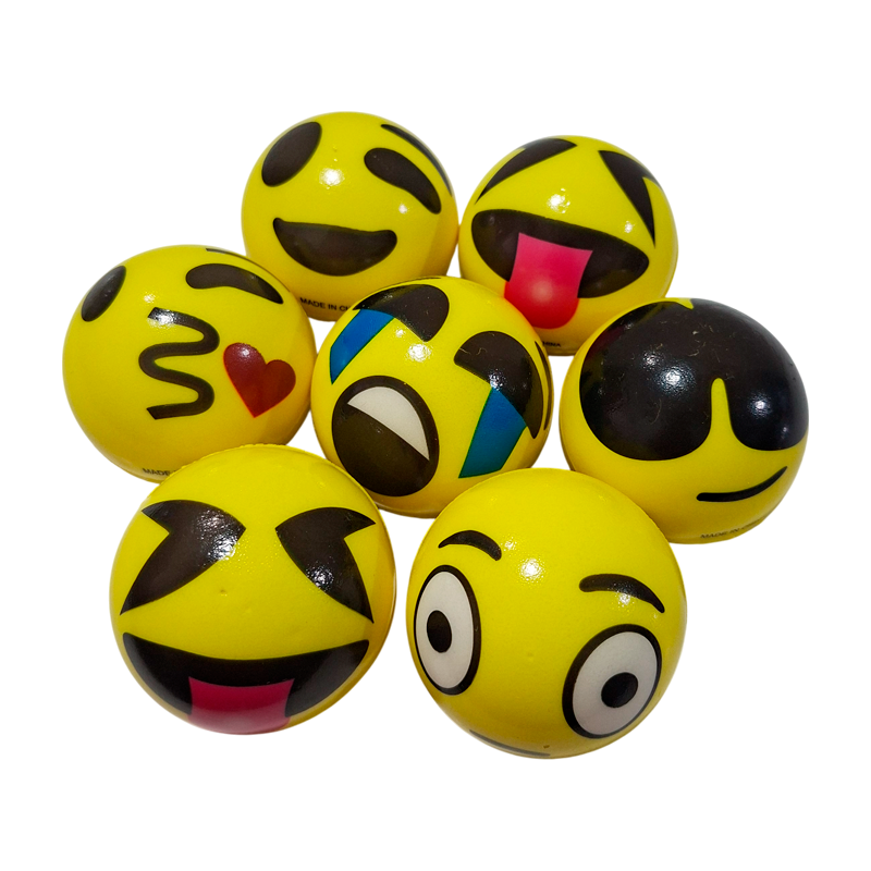 Pelota Antiestrés Motivos 5.5 cm – Emoticones o Animales Surtidos