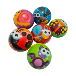 Pelota Antiestrés Motivos 5.5 cm – Emoticones o Animales Surtidos