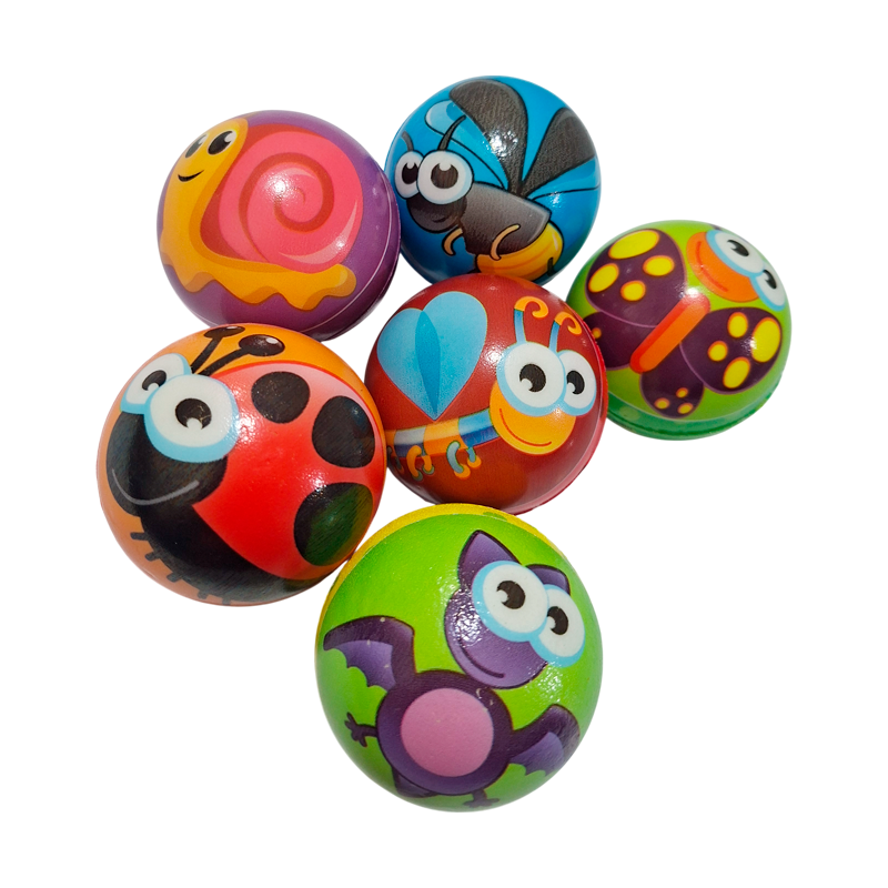 Pelota Antiestrés Motivos 5.5 cm – Emoticones o Animales Surtidos