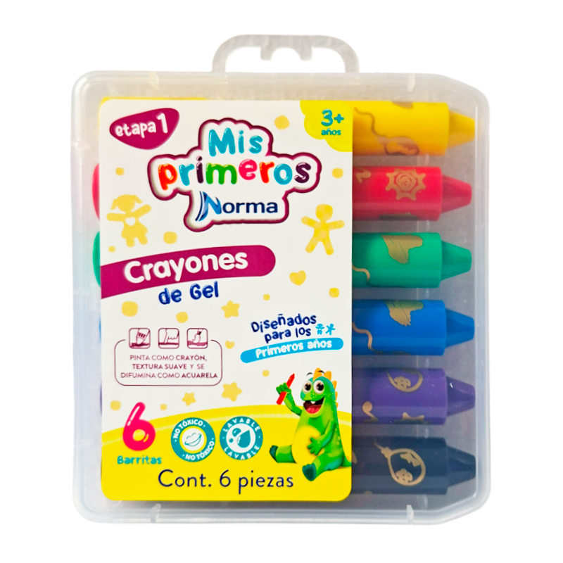 Pintubarritas x6 NORMA - Creyones en Gel para los Primeros Artistas