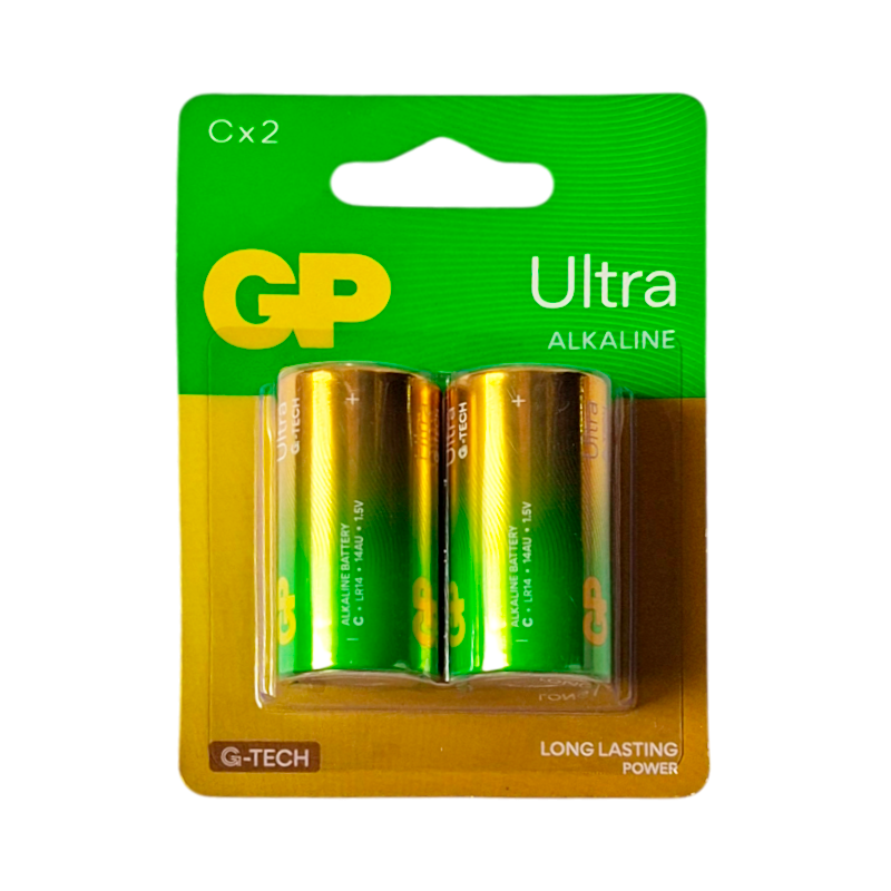 Pilas Alcalinas C Super Alkalina Medianas GP - Blíster 2 Unidades