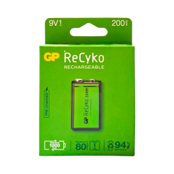 Pila 9V Recargable ReCyko 200 mAh GP – Batería NiMH 8.4V Recargable