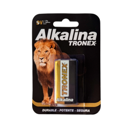 Pila 9V Alcalina Tronex – Batería Rectangular Larga Duración