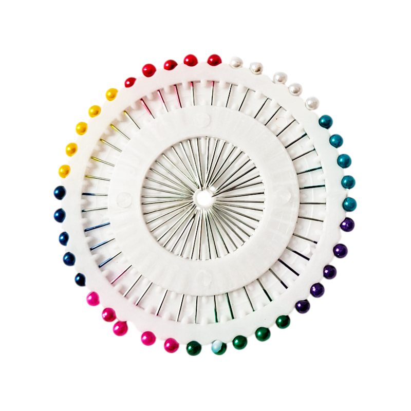Alfileres Cabeza Redonda Colores Paleta x40 – Pack 40 Unidades para Costura