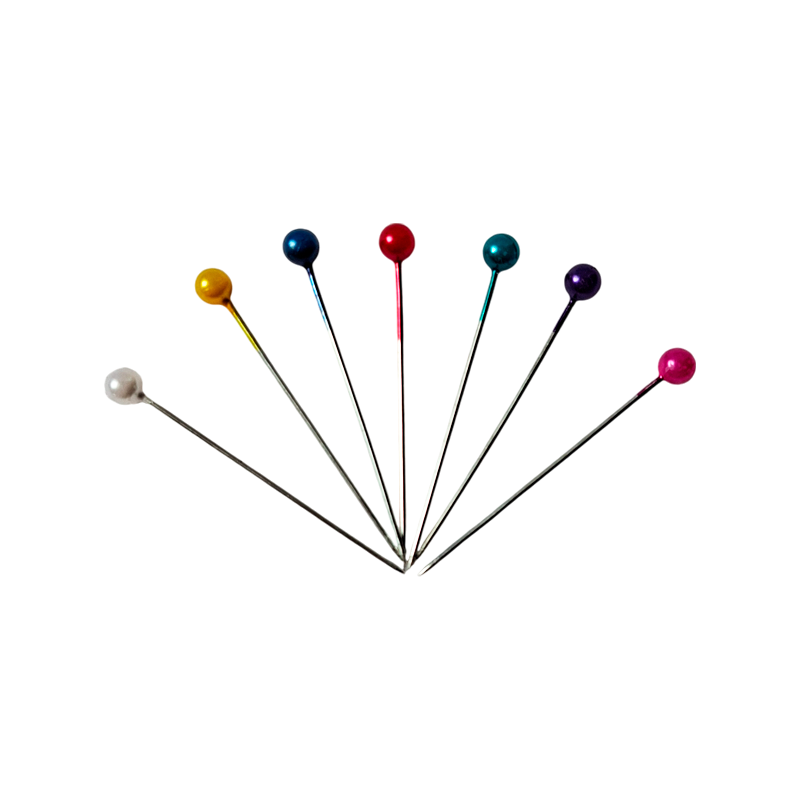 Alfileres Cabeza Redonda Colores Paleta x40 – Pack 40 Unidades para Costura