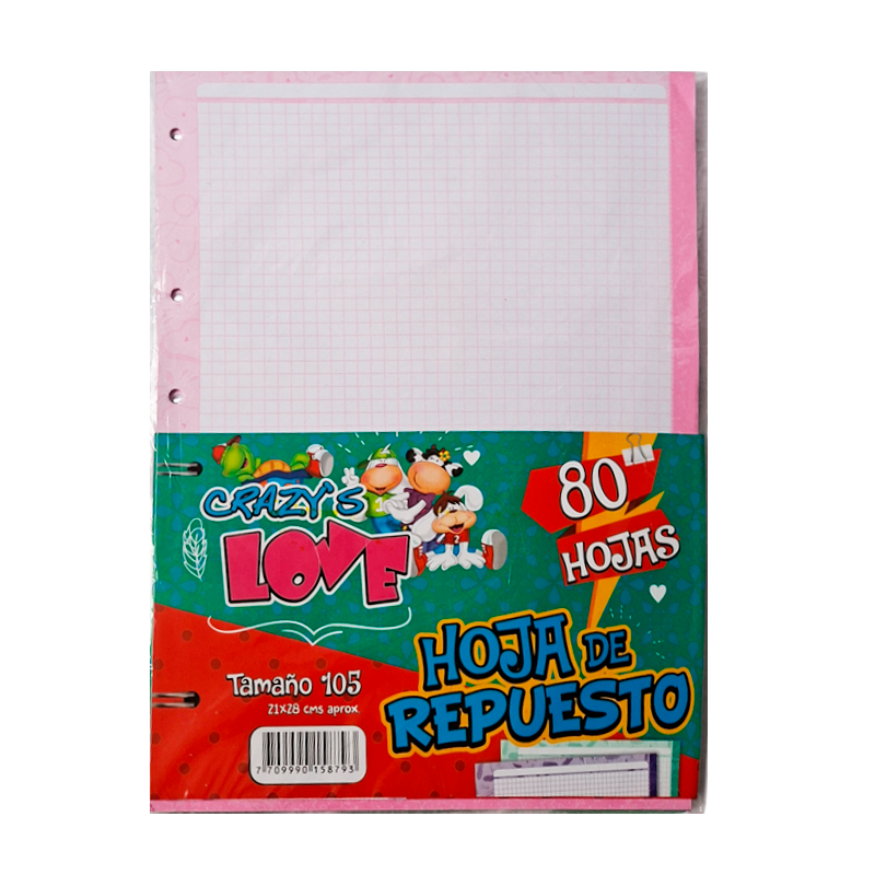 Repuesto Pasta Argolla 105 Decorado Crazy Love